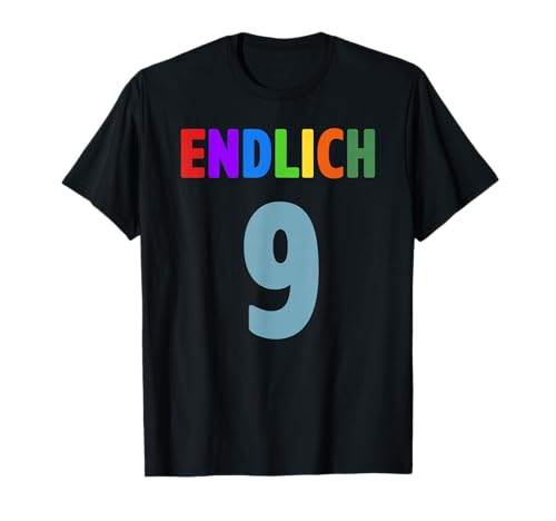 Endlich 9 Jahre Geburtstag Junge Mädchen Geschenke T-Shirt Endlich 9 Jahre Geburtstag Junge Mädchen Geschenke T-Shirt von Kindergeburtstag Gastgeschenke Und Geschenkideen