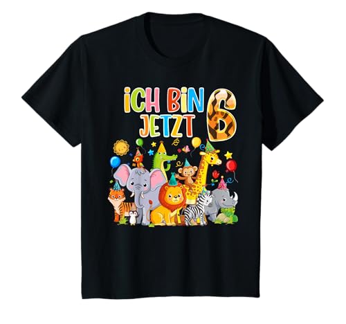 Süße Kinder & Zoo 6.Geburtstagsfeier - 6 Jahre alt Dschungel T-Shirt Süße Kinder & Zoo 6.Geburtstagsfeier - 6 Jahre alt Dschungel T-Shirt von Kindergeburtstag Geburtstags Dschungeltiere 2022