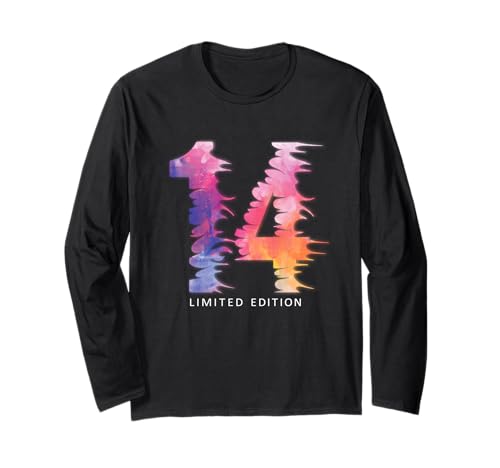 14 Jahre Geburtstag Mädchen Junge 14. Geburtstag Langarmshirt von Kindergeburtstag Geburtstagsgeschenk Geschenkidee