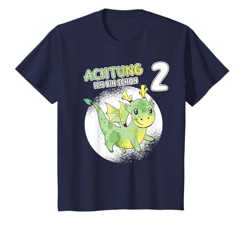 Kinder Süßer Drache Geburtstag 2 Jahre Kindergeburtstag Ich bin 2 T-Shirt Kinder Süßer Drache Geburtstag 2 Jahre Kindergeburtstag Ich bin 2 T-Shirt von Kindergeburtstag Geburtstagskind Achtung Ich bin 2