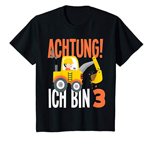 Kinder 3. Geburtstag Kindergeburtstag Dritter Geburtstag Bagger T-Shirt Kinder 3. Geburtstag Kindergeburtstag Dritter Geburtstag Bagger T-Shirt von Kindergeburtstag Geburtstagsshirt Bauarbeiter Bau