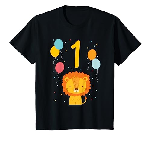 Kinder 1. Geburtstag Kindergeburtstag Erster Geburtstag Löwe T-Shirt Kinder 1. Geburtstag Kindergeburtstag Erster Geburtstag Löwe T-Shirt von Kindergeburtstag Geburtstagsshirt Dschungel Löwe