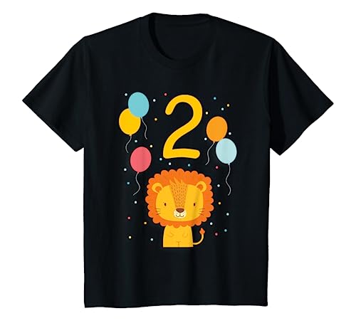 Kinder 2. Geburtstag Kindergeburtstag Zweiter Geburtstag Löwe T-Shirt Kinder 2. Geburtstag Kindergeburtstag Zweiter Geburtstag Löwe T-Shirt von Kindergeburtstag Geburtstagsshirt Dschungel Löwe