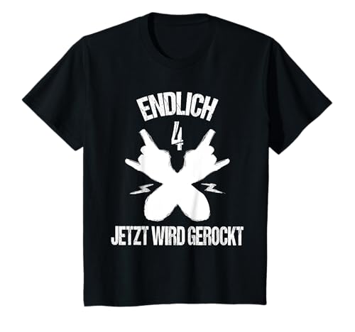 Kinder 4.Geburtstag Kindergeburtstag Vierter Geburtstag Rock Metal T-Shirt Kinder 4.Geburtstag Kindergeburtstag Vierter Geburtstag Rock Metal T-Shirt von Kindergeburtstag Geburtstagsshirt Geschenk