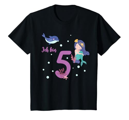 5. Geburtstag Fünfter Geburtstag Mädchen Meerjungfrau T-Shirt 5. Geburtstag Fünfter Geburtstag Mädchen Meerjungfrau T-Shirt von Kindergeburtstag Geburtstagsshirt Mädchen Geschenk