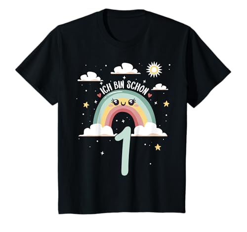 Kinder 1. Geburtstag Kindergeburtstag Erster Geburtstag Regenbogen T-Shirt Kinder 1. Geburtstag Kindergeburtstag Erster Geburtstag Regenbogen T-Shirt von Kindergeburtstag Geburtstagsshirt Regenbogen