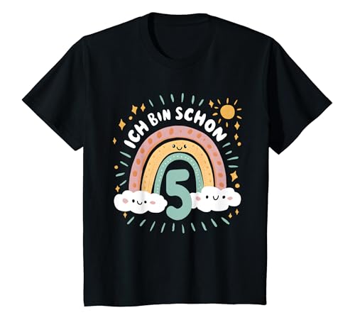 Kinder 5. Geburtstag Kindergeburtstag Fünfter Geburtstag Regenbogen T-Shirt Kinder 5. Geburtstag Kindergeburtstag Fünfter Geburtstag Regenbogen T-Shirt von Kindergeburtstag Geburtstagsshirt Regenbogen