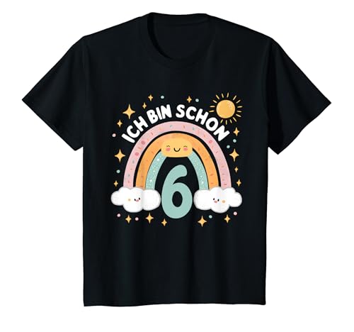 Kinder 6. Geburtstag Kindergeburtstag 6 Jahre Geburtstag Regenbogen T-Shirt Kinder 6. Geburtstag Kindergeburtstag 6 Jahre Geburtstag Regenbogen T-Shirt von Kindergeburtstag Geburtstagsshirt Regenbogen