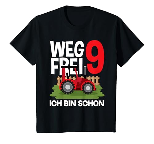 Kinder 9. Geburtstag Kindergeburtstag Neunter Geburtstag Traktor T-Shirt Kinder 9. Geburtstag Kindergeburtstag Neunter Geburtstag Traktor T-Shirt von Kindergeburtstag Geburtstagsshirt Traktor Geschenk