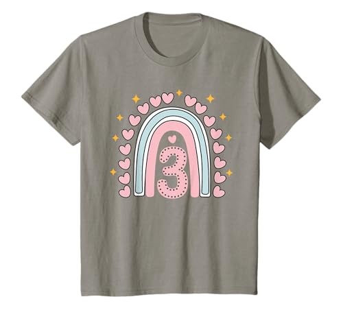 Kinder Süßes Regenbogen Geburtstag Design 3. Geburtstag Mädchen T-Shirt von Kindergeburtstag Geburtstagsshirts Regenbogen