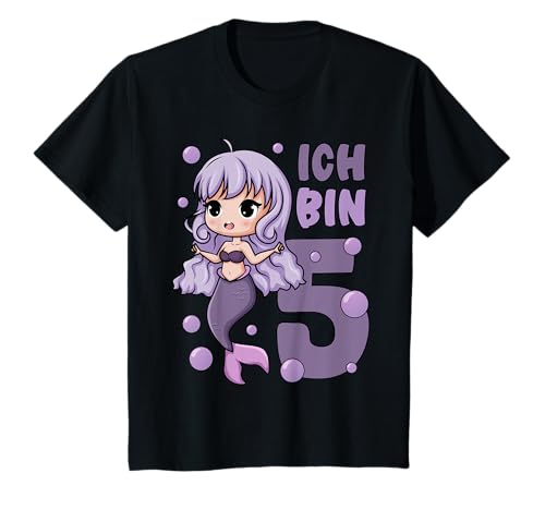 5. Geburtstag Mädchen 5 Jahre alt Meerjungfrau Ich bin 5 T-Shirt 5. Geburtstag Mädchen 5 Jahre alt Meerjungfrau Ich bin 5 T-Shirt von Kindergeburtstag Geschenk Fünfter Geburtstag Fünf