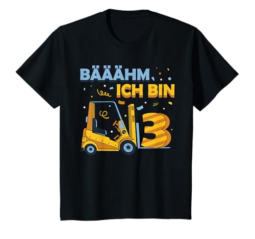 Kinder Ich Bin 3 Jahre Stapler Junge Staplerfahrer 3 Geburtstag T-Shirt Kinder Ich Bin 3 Jahre Stapler Junge Staplerfahrer 3 Geburtstag T-Shirt von Kindergeburtstag Geschenk Gabelstapler Hubstapler