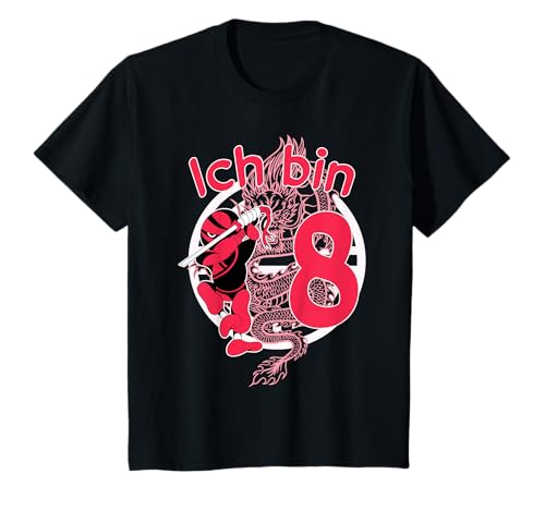 Ich bin 8 - 8. Geburtstag Ninja Geschenk für Kinder T-Shirt Ich bin 8 - 8. Geburtstag Ninja Geschenk für Kinder T-Shirt von Kindergeburtstag Geschenk Shirts für 8 jährige