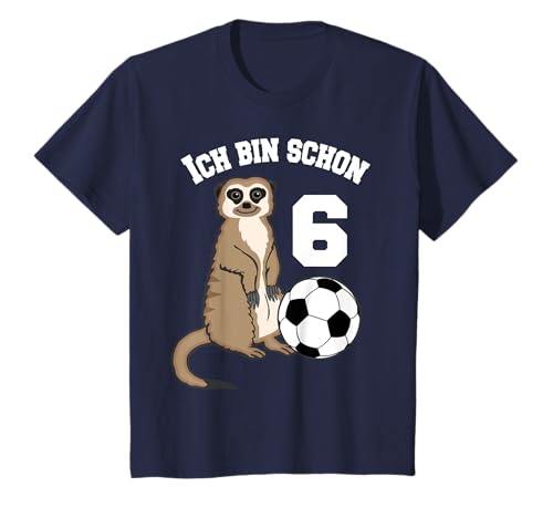 Kinder Erdmännchen Ich Bin Schon 6 Kinder Geburtstag 6 Jahre T-Shirt Kinder Erdmännchen Ich Bin Schon 6 Kinder Geburtstag 6 Jahre T-Shirt von Kindergeburtstag Geschenke für Jungen Mädchen