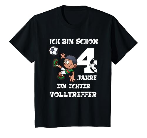 Kinder Jungen zum 4. Kindergeburtstag ich bin schon 4 Jahre Fußball T-Shirt von Kindergeburtstag Geschenkideen Jungen und Mädchen