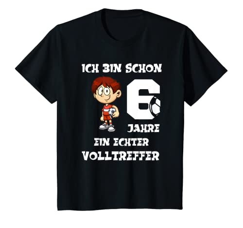 Kinder Jungen zum 6. Kindergeburtstag ich bin schon 6 Jahre Fußball T-Shirt von Kindergeburtstag Geschenkideen Jungen und Mädchen