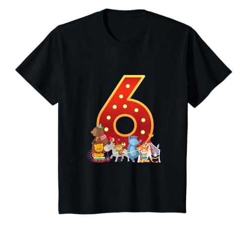 Ich bin 6, Zirkus Manege Clown Tiere Kindergeburtstag Kinder T-Shirt Ich bin 6, Zirkus Manege Clown Tiere Kindergeburtstag Kinder T-Shirt von Kindergeburtstag Ich bin 6 Jahre Kinder Geschenk
