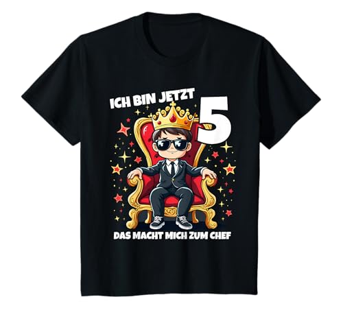 Kinder Ich bin jetzt 5 - Geburtstagskind Chef T-Shirt Kinder Ich bin jetzt 5 - Geburtstagskind Chef T-Shirt von Kindergeburtstag Junge 5 Jahre T-Shirts