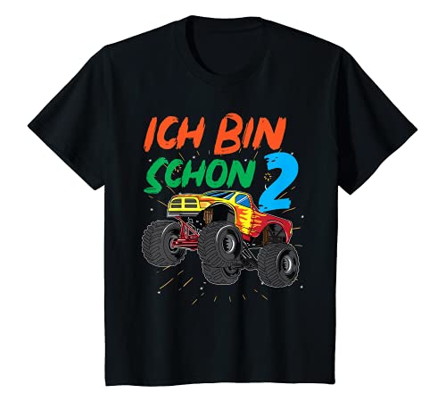 Kinder Monster Truck Geburtstag Ich bin schon 2 Jahre großer auto T-Shirt Kinder Monster Truck Geburtstag Ich bin schon 2 Jahre großer auto T-Shirt von Kindergeburtstag Jungen Mädchen Auto LKW Geschenk