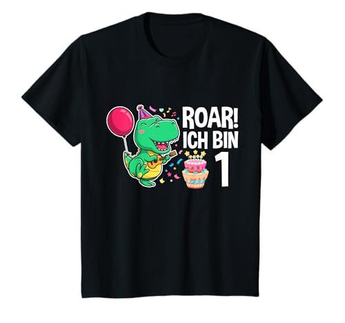 1. Geburtstag Jungen 1 Jahr Dino Dinosaurier Geburtstags T-Shirt 1. Geburtstag Jungen 1 Jahr Dino Dinosaurier Geburtstags T-Shirt von Kindergeburtstag Jungen & Mädchen Dinosaurier Dino