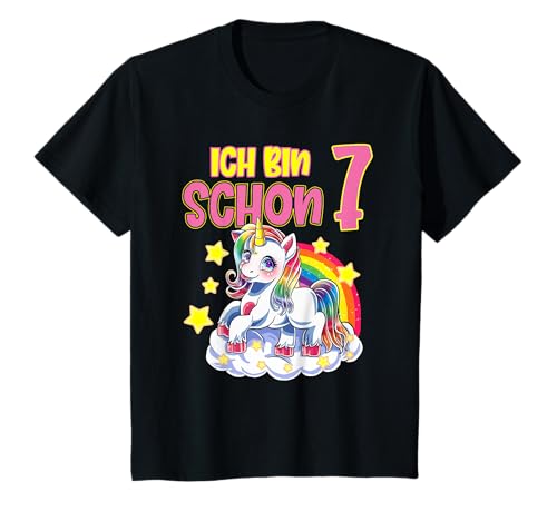 Kinder Einhorn Ich Bin Schon 7 Geburtstag Geschenk Mädchen T-Shirt Kinder Einhorn Ich Bin Schon 7 Geburtstag Geschenk Mädchen T-Shirt von Kindergeburtstag Jungen und Mädchen Geschenke Shop