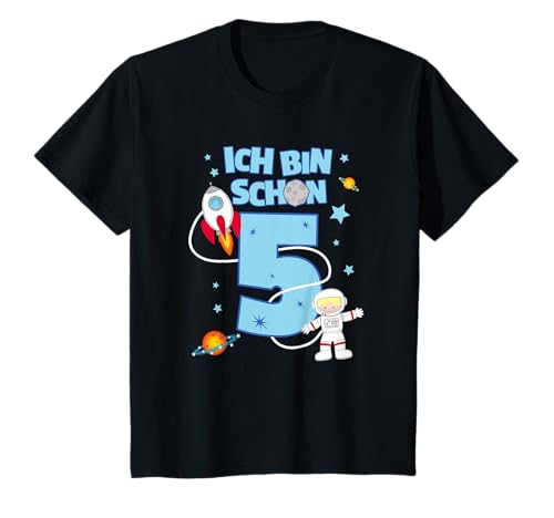 5. Geburtstag Astronaut Weltraum Rakete für Jungen 5 Jahre T-Shirt 5. Geburtstag Astronaut Weltraum Rakete für Jungen 5 Jahre T-Shirt von Kindergeburtstag Jungen & Mädchen Weltall