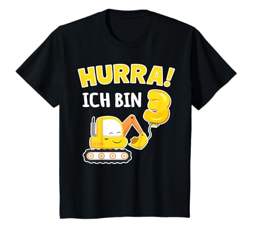 Kinder Ich Bin 3 Jahre Alt Bagger Radlader 3. Geburtstag Junge T-Shirt Kinder Ich Bin 3 Jahre Alt Bagger Radlader 3. Geburtstag Junge T-Shirt von Kindergeburtstag Kinder Geburtstagsgeschenk Junge