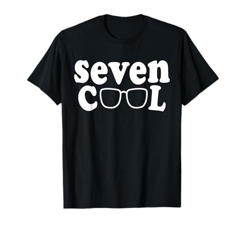 Sieben Coole 7 -jährige Jungen Mädchen Siebter 7. Geburtstag T-Shirt Sieben Coole 7 -jährige Jungen Mädchen Siebter 7. Geburtstag T-Shirt von Kindergeburtstag Kostüm