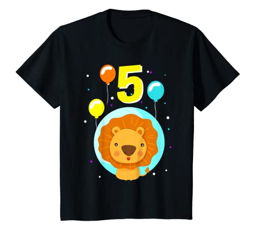 Kinder 5. Geburtstag Kindergeburtstag Kindergarten Zoo Tierfreund T-Shirt Kinder 5. Geburtstag Kindergeburtstag Kindergarten Zoo Tierfreund T-Shirt von Kindergeburtstag Löwe Geschenkideen & Motive