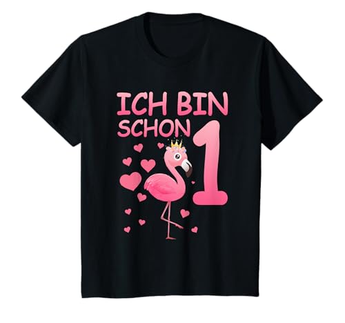 1. Geburtstag Mädchen Flamingo 1 Jahr Geburtstag Geschenk T-Shirt von Kindergeburtstag Mädchen Flamingo Geschenk