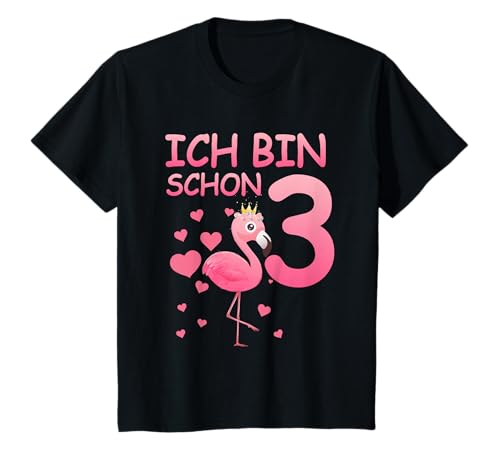 3. Geburtstag Mädchen Flamingo 3 Jahre Geburtstag Geschenk T-Shirt von Kindergeburtstag Mädchen Flamingo Geschenk