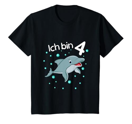 Kinder Delfin 4. Geburtstag Mädchen Jungen 4 Jahre T-Shirt Kinder Delfin 4. Geburtstag Mädchen Jungen 4 Jahre T-Shirt von Kindergeburtstag Mädchen & Jungen Geschenk