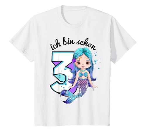 Kinder Ich bin schon 3. Geburtstag Drei Jahre Mädchen Meerjungfrau T-Shirt Kinder Ich bin schon 3. Geburtstag Drei Jahre Mädchen Meerjungfrau T-Shirt von Kindergeburtstag Meerjungfrau Motto