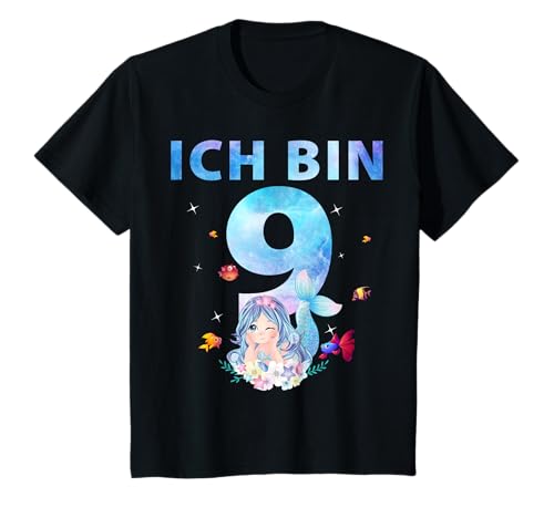 9. Geburtstag Mädchen 9 Jahre Meerjungfrauen Geburtstags T-Shirt 9. Geburtstag Mädchen 9 Jahre Meerjungfrauen Geburtstags T-Shirt von Kindergeburtstag Meerjungfrau Party Geschenk