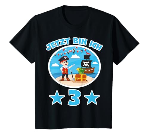 Geburtstag 3 Jahre alt Piraten Schatz Kinder 3. Geburtstag T-Shirt Geburtstag 3 Jahre alt Piraten Schatz Kinder 3. Geburtstag T-Shirt von Kindergeburtstag Pirat Jungs Geburtstag Motiv