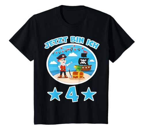Kinder Geburtstag 4 Jahre alt Piraten Schatz Kinder 4. Geburtstag T-Shirt Kinder Geburtstag 4 Jahre alt Piraten Schatz Kinder 4. Geburtstag T-Shirt von Kindergeburtstag Pirat Jungs Geburtstag Motiv