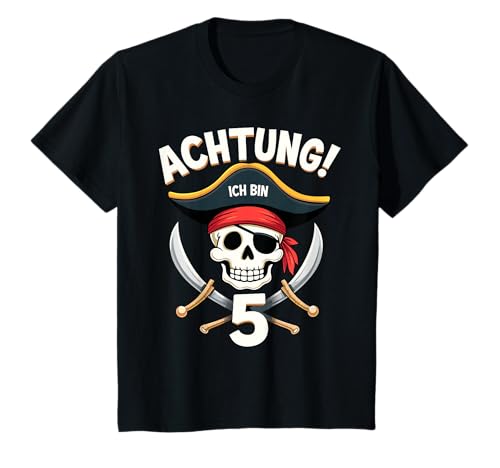 Kinder 5. Geburtstag Piraten Kindergeburtstag Jungs Jungen T-Shirt Kinder 5. Geburtstag Piraten Kindergeburtstag Jungs Jungen T-Shirt von Kindergeburtstag Piraten Jungs Mädchen Geschenke