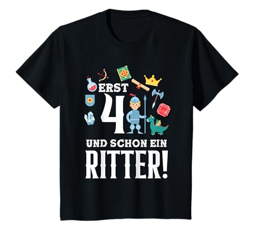 4. Geburtstag Jungen 4 Jahre Ritter Geburtstags T-Shirt 4. Geburtstag Jungen 4 Jahre Ritter Geburtstags T-Shirt von Kindergeburtstag Ritter Geburtstag Party Geschenk