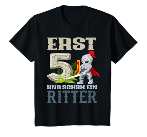 Kinder Ritter 5. Geburtstag Jungs 5 Jahre Ritter Kindergeburtstag T-Shirt Kinder Ritter 5. Geburtstag Jungs 5 Jahre Ritter Kindergeburtstag T-Shirt von Kindergeburtstag Ritter Mittelalter Geschenke