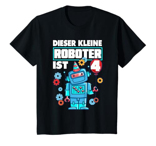 4. Geburtstag Jungen 4 Jahre Roboter Geburtstags T-Shirt 4. Geburtstag Jungen 4 Jahre Roboter Geburtstags T-Shirt von Kindergeburtstag Roboter Geburtstag Party Geschenk