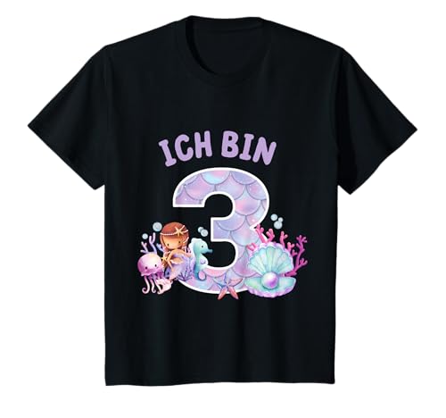 Kinder 3. Geburtstagsshirt Meerjungfrau Nixe Mädchen 3 Jahre T-Shirt Kinder 3. Geburtstagsshirt Meerjungfrau Nixe Mädchen 3 Jahre T-Shirt von Kindergeburtstag T-Shirts Jungen & Mädchen by Ella