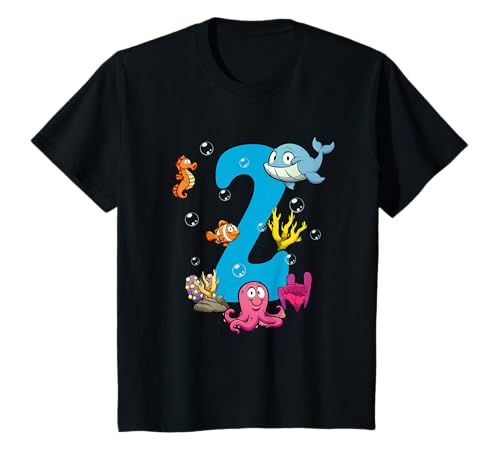 2. Geburtstag Für Jungen Und Mädchen 2 Jahre Fische T-Shirt von Kindergeburtstag T-Shirts Jungen & Mädchen by KaMi