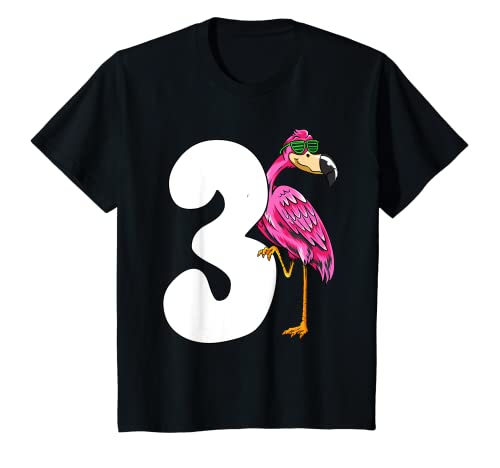 Kinder 3 Jahre Geburtstagsshirt Mädchen Flamingo Shirt 3 Geburtstag T-Shirt von Kindergeburtstag T-Shirts Jungen & Mädchen by KaMi