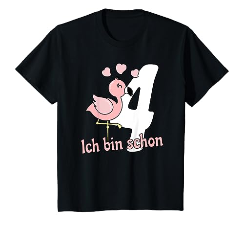 Kinder 4. Geburtstag Mädchen Flamingo Ich Bin 4 Jahre Geburtstag T-Shirt von Kindergeburtstag T-Shirts Jungen & Mädchen by KaMi