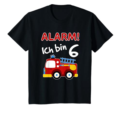 6. Geburtstag Feuerwehrauto Jungen Ich Bin 6 Jahre Feuerwehr T-Shirt von Kindergeburtstag T-Shirts Jungen & Mädchen by KaMi