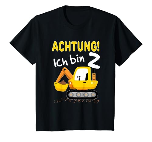 Bagger T-Shirt 2. Geburtstag Jungen 2 Jahre Shirt Baustelle T-Shirt von Kindergeburtstag T-Shirts Jungen & Mädchen by KaMi