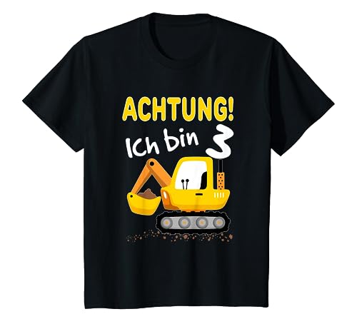 Kinder Bagger T-Shirt 3. Geburtstag Jungen 3 Jahre Shirt Baustelle T-Shirt von Kindergeburtstag T-Shirts Jungen & Mädchen by KaMi