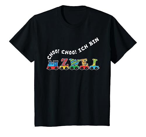 Kinder Eisenbahn Shirt 2. Geburtstag Jungen Ich bin 2 Jahre Zug T-Shirt von Kindergeburtstag T-Shirts Jungen & Mädchen by KaMi