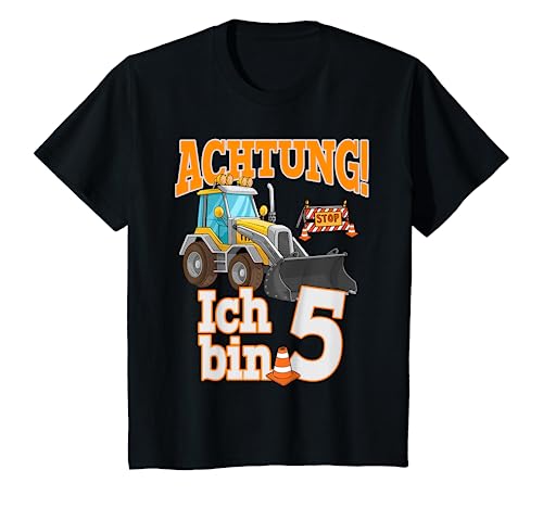 Kinder Geburtstagsshirt Bagger 5 Jahre Baustelle 5 Geburtstag Junge T-Shirt von Kindergeburtstag T-Shirts Jungen & Mädchen by KaMi