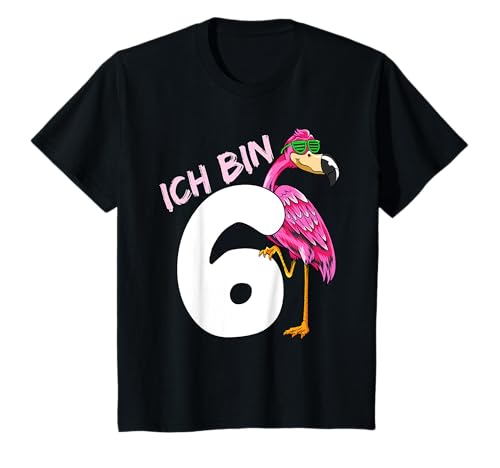 Geburtstagsshirt Flamingo Shirt 6 Geburtstag Mädchen 6 Jahre T-Shirt von Kindergeburtstag T-Shirts Jungen & Mädchen by KaMi